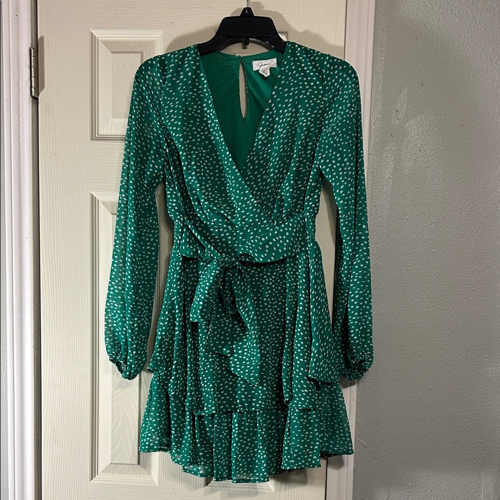 💸30%Off2🛒 Japan green polka dot dress